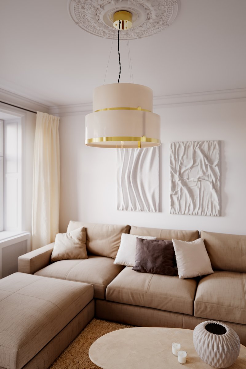 Marcel Ø50 Hvid loftslampe Fra By Rydéns - Uanset hvor den er placeret, vil den med garanti v&aelig;re et blikfang!