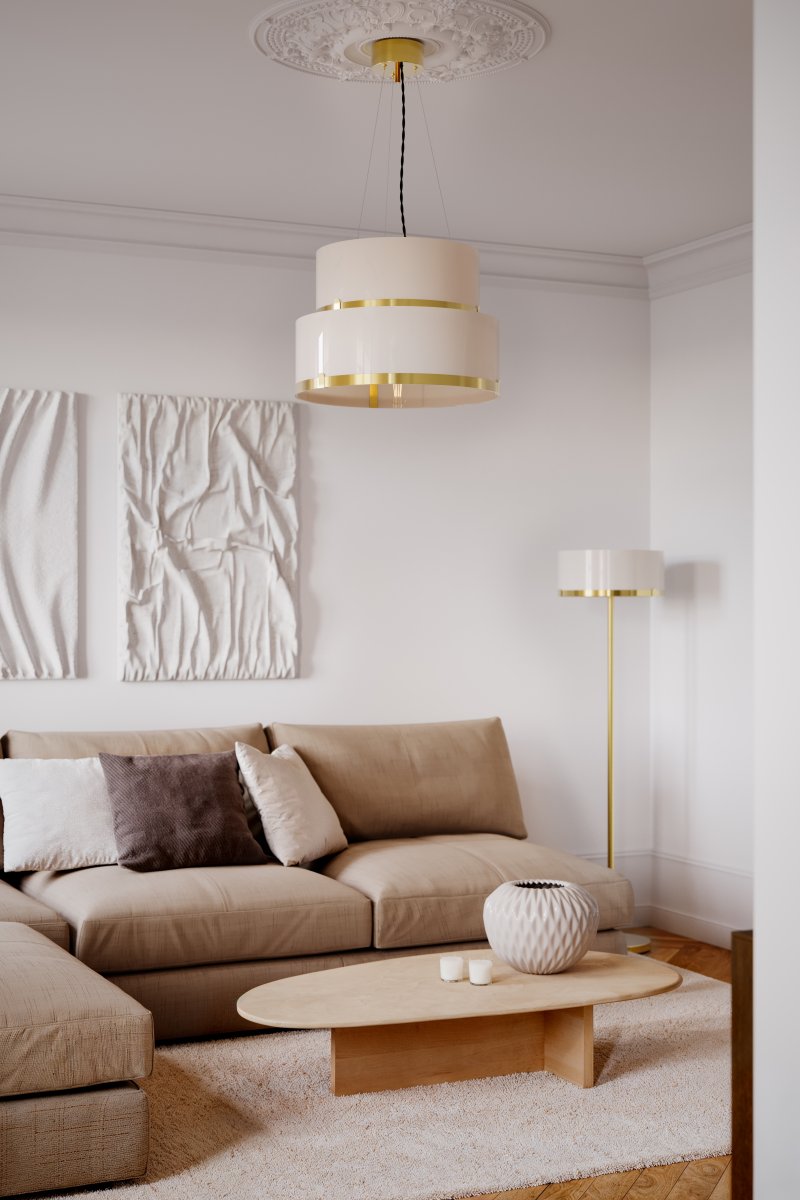 Marcel Ø50 Hvid loftslampe Fra By Rydéns - Uanset hvor den er placeret, vil den med garanti v&aelig;re et blikfang!