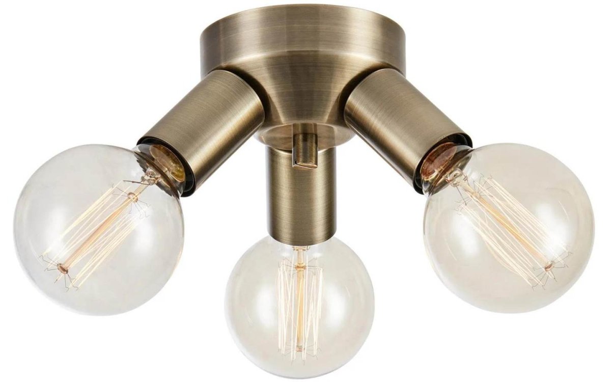 Mazzo 3 Antik messing spotlight Fra Markslöjd - Mazzo loftlampe i antik messing med 3 fatninger har et elegant design.
