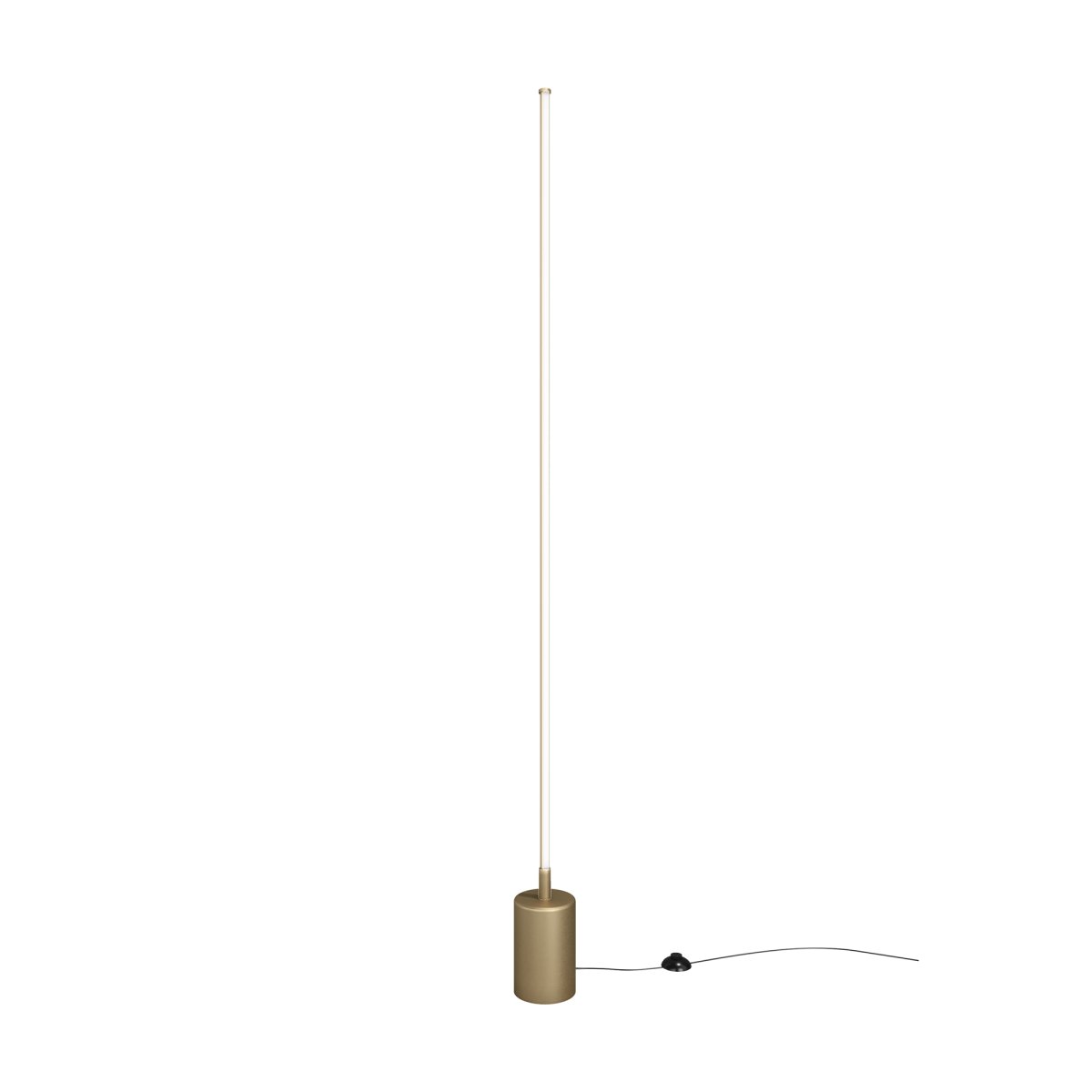Zoom billede af Flow Messing gulvlampe Fra Maytoni - Med sin slanke, lige form og skjulte LED-belysning giver den et blødt og diskret lys, der skaber en rolig atmosfære.