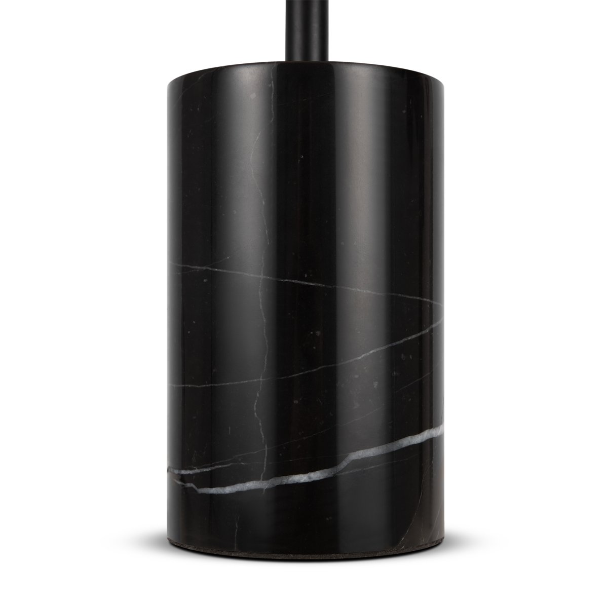 Kyoto 46cm Sort bordlampe Fra Maytoni - Lampen har et elegant design med en skinnende hvid glaskrop og en marmorfod, der minder om silhuetterne fra byens gamle pagoder og paladser.