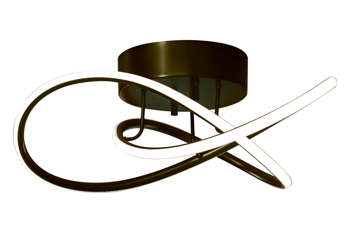 Roller Ø50 Sort plafond Fra Aneta Lighting - Den integrerede LED-kilde kan dæmpes i 3 trin med din almindelige vægkontakt og giver en god spredning af varmt hvidt lys.