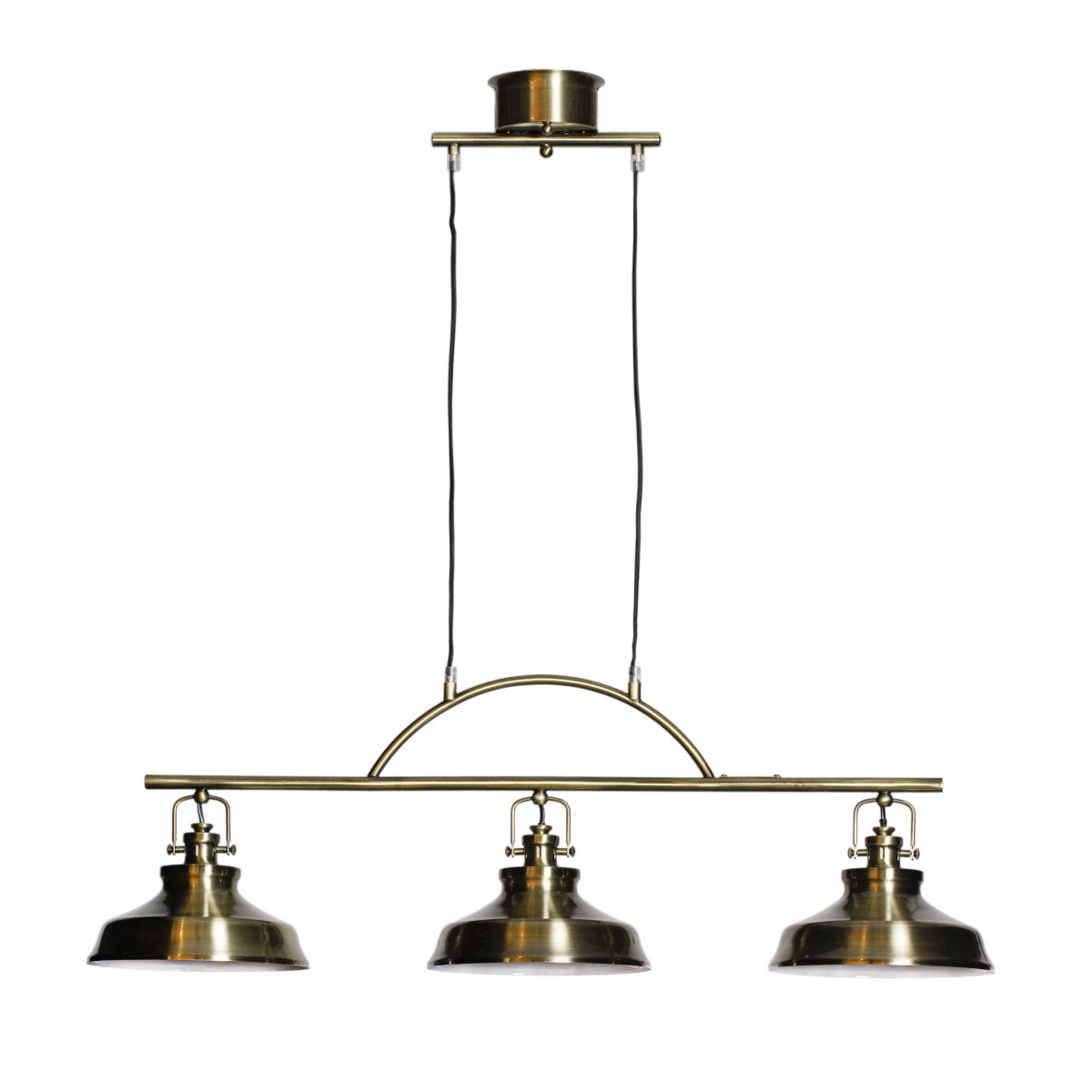 New Haven 96cm Messing loftslampe Fra Cottex - New Haven loftlampe i metal med messingfinish er en elegant og industriel lampe, der giver rummet et trendy pr&aelig;g.