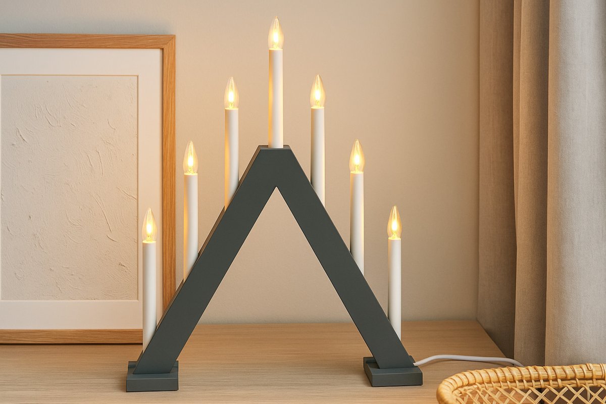 Nova 7 Grå Fra Pixie Design - Det anbefales at placere den i vinduet eller p&aring; chatollen i stuen.