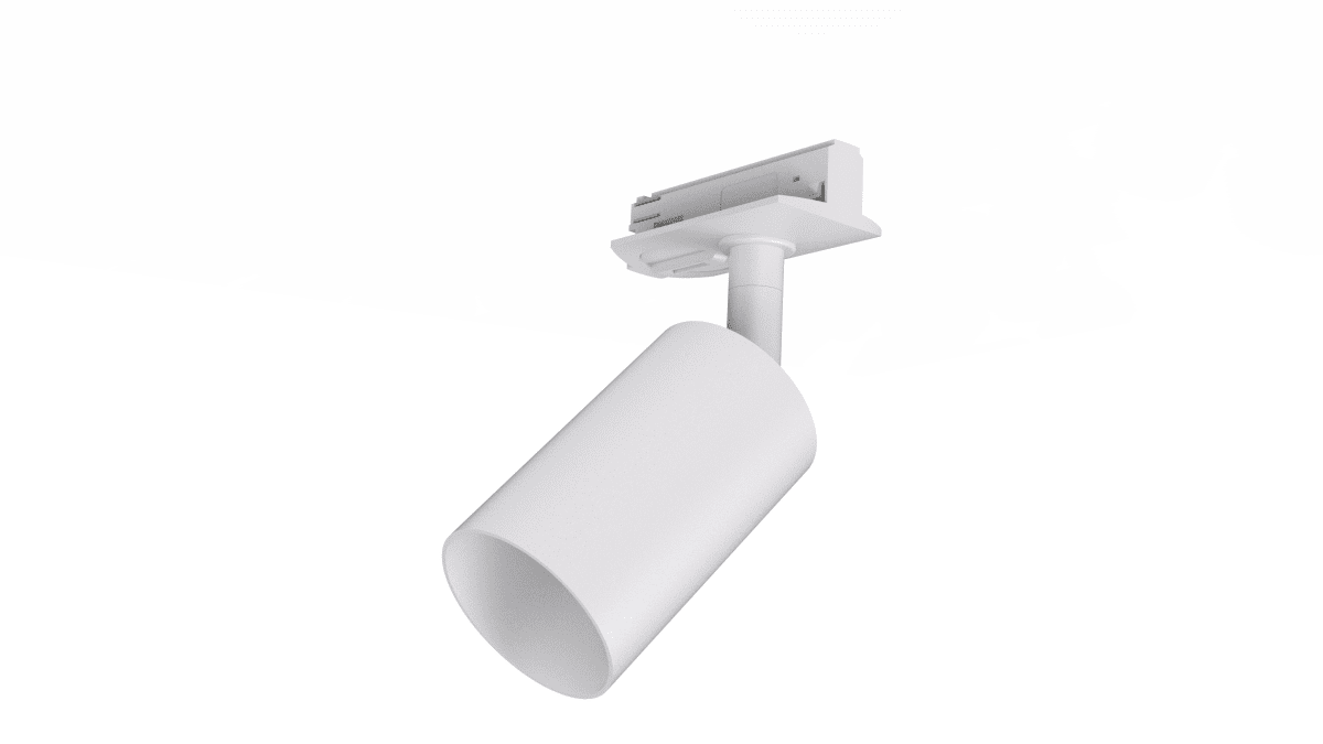 Forma spot Hvid Fra Nordic Lighting - Tilslut str&oslash;mmen enten i enden/begyndelsen af skinnen med en tilslutning eller midt p&aring; skinnen med en centertilslutning.