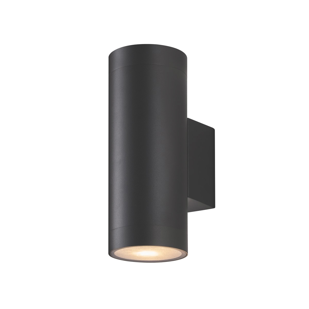 Oden Duo Antracit udendørslampe Fra Lampan - Lampan lyser fint b&aring;de upp och ner p&aring; v&auml;ggen.