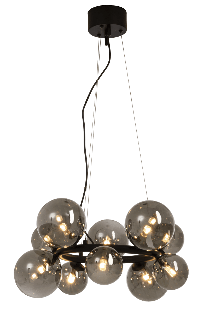 Molekyl Ø50 Røg grå loftslampe Fra Aneta Lighting - Dets moderne og unikke design kombineret med materialer af h&oslash;j kvalitet g&oslash;r det til et ideelt valg for den designbevidste &ndash; en lampe, der er lige s&aring; meget en stemningsskaber som en stils&aelig;tning.