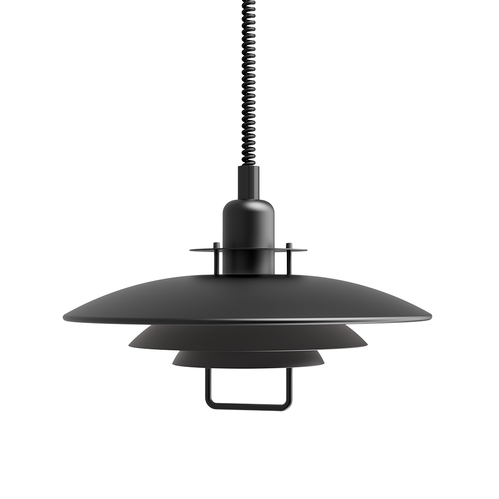 Primus II Ø43 Sort loftslampe Fra Belid - Designet g&aring;r tilbage til midten af 80'erne, men gennem tiden og de forskellige trends, der er g&aring;et, har farverne varieret.