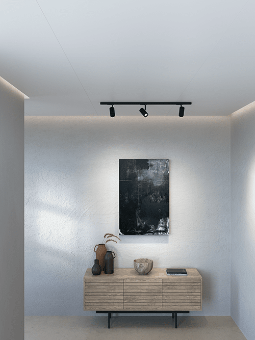 Tyson Sæt Sort tekstur Fra Belid - Dette produkt passer perfekt ind i ethvert hjem med sit stilfulde design og er udstyret med GU10 fatninger, 3x10W str&oslash;m og en d&aelig;mpbar funktion.