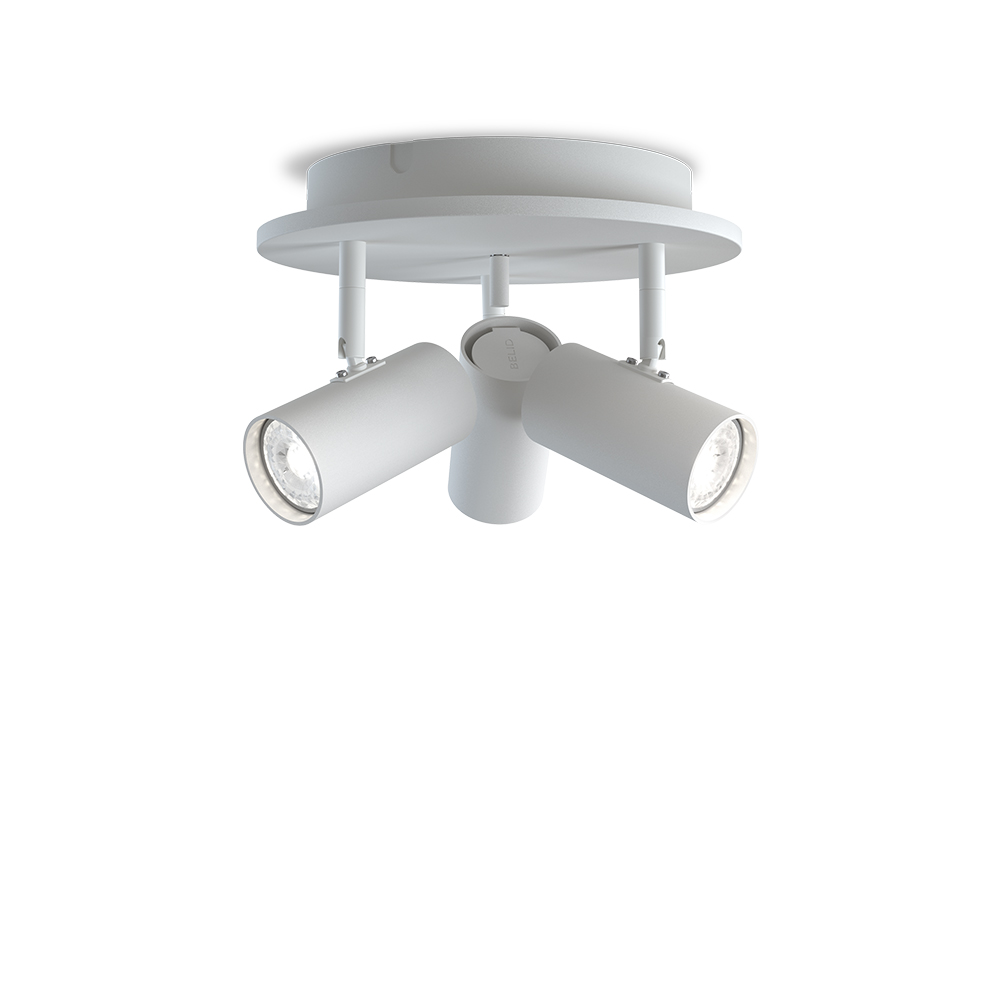 Tyson 3 Hvid struktur spotlight Fra Belid - Passer ind i de fleste rum i dit hjem.