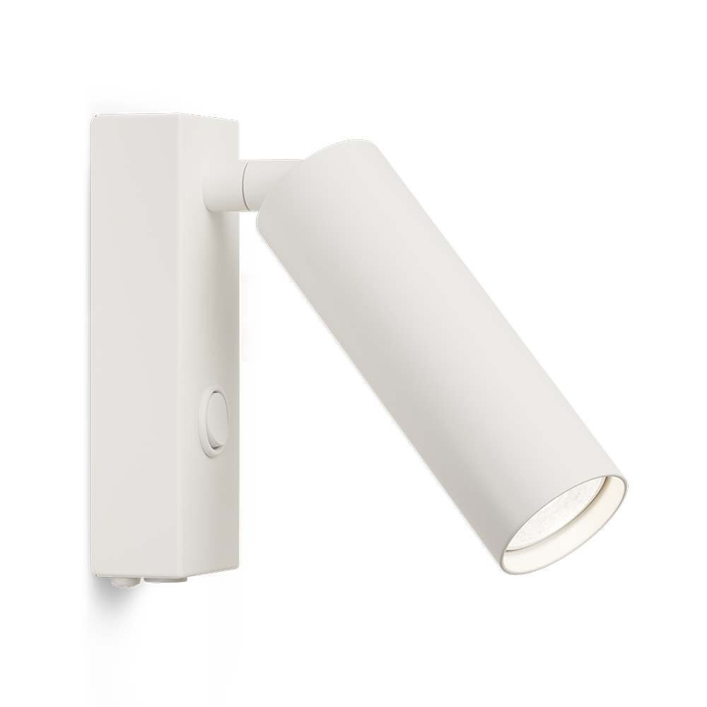 Pipeline Mat hvid læselampe Fra Herstal - Med en højde på kun 12,5 cm og et fremspring på 15,6 cm fra væggen giver denne elegante lampe den perfekte retningsbelysning til løsning eller til at skabe en hyggelig atmosfære.