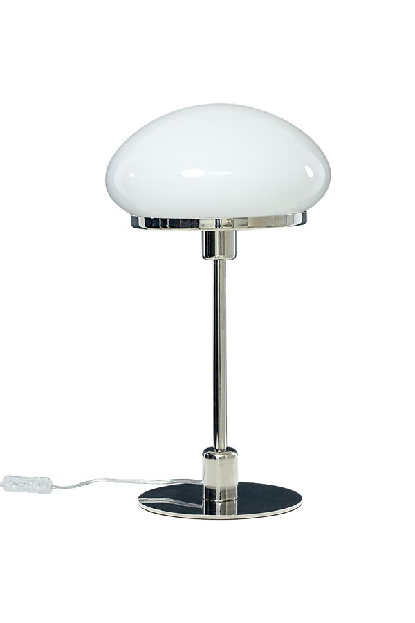 New August 48cm Sølv bordlampe Fra Aneta Lighting - Ny august stilfuld bordlampe i klassisk model i mere moderne design.