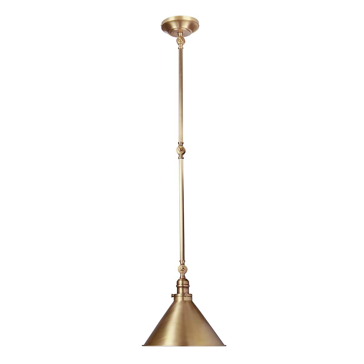 Provence Ø37 Antik messing loftslampe Fra Elstead Lighting - Dens tidløse og elegante design passer perfekt ind i køkkener, caféer eller bistroer og giver rummet stilfuld og funktionel belysning.