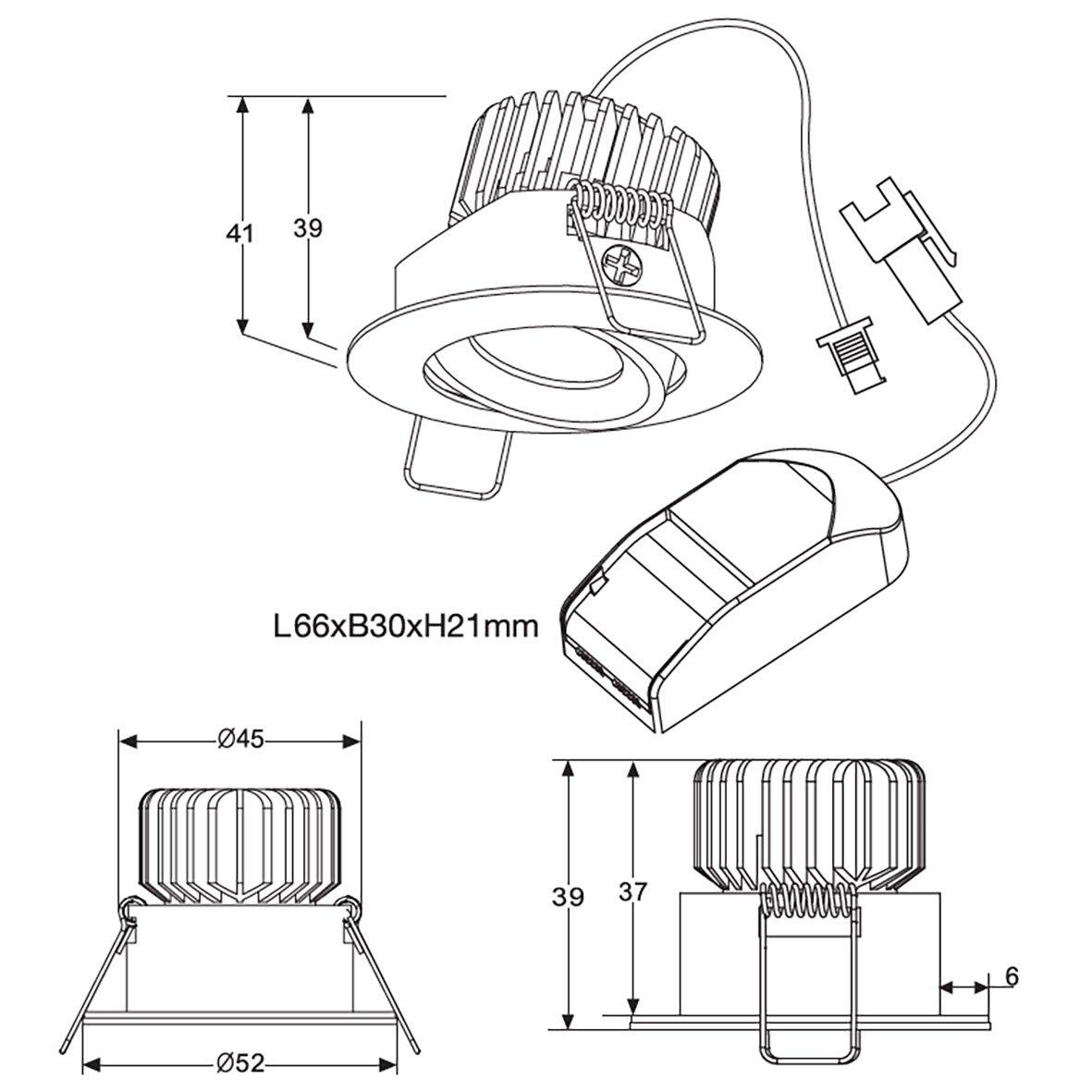 Q-16 Mini Downlight 3000K Sort Fra Designlight - Med en lysstr&oslash;m p&aring; 310 lumen har armaturet en bred vifte af anvendelser og kan installeres b&aring;de som dekorativ accentbelysning eller som en del af generel belysning i et rum.
