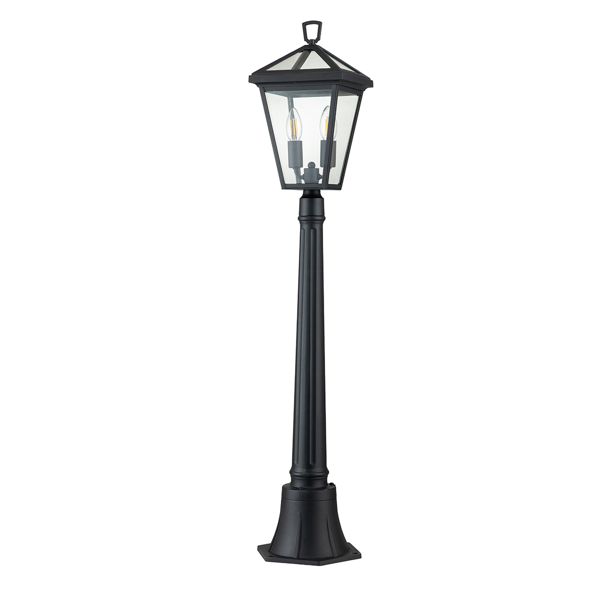 Alford Place 110cm Sort pullerter Fra Elstead Lighting - Alford Place &auml;r en stilren och klassisk pollare som ger din entr&eacute; eller tr&auml;dg&aring;rd en elegant touch.