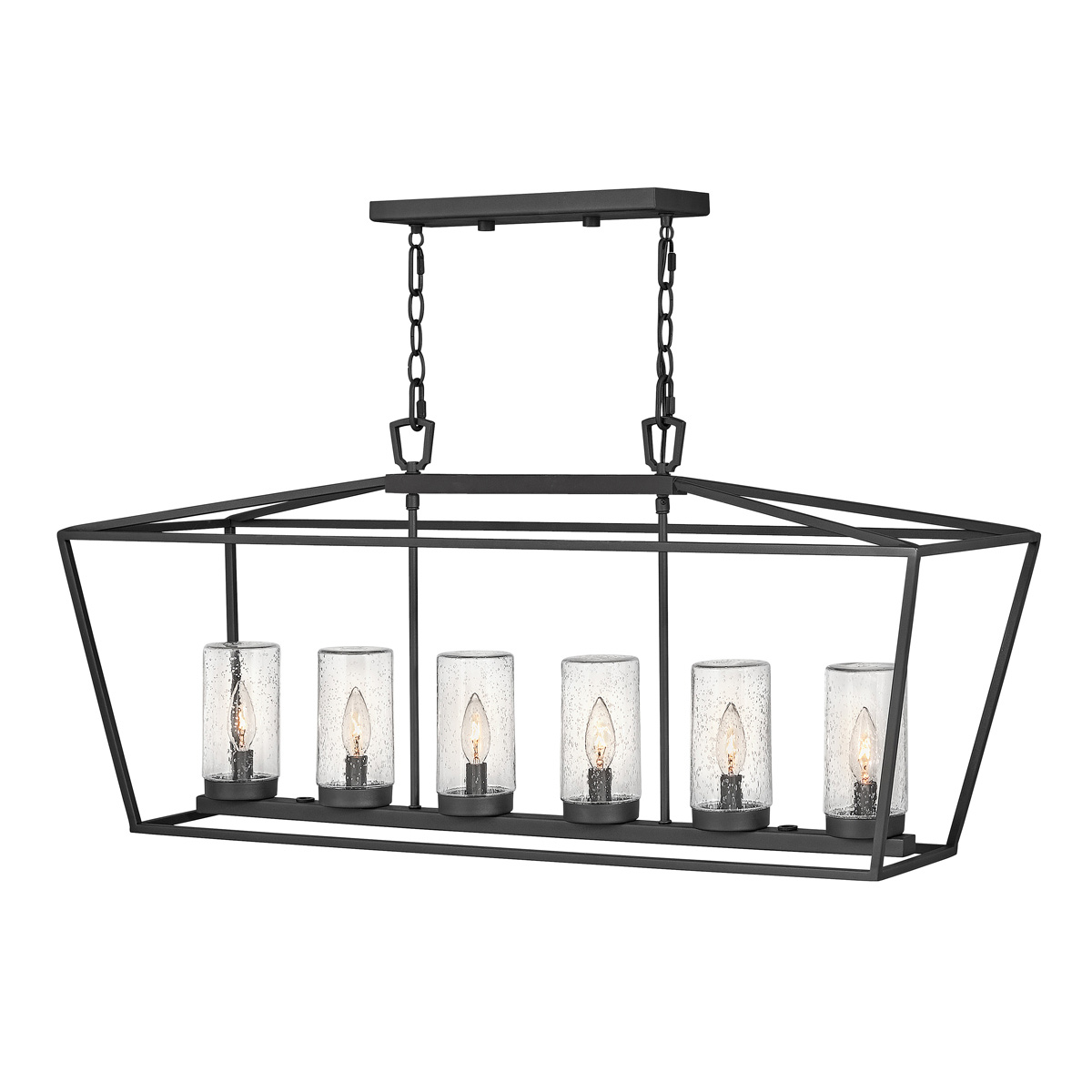 Alford Place 102cm Sort Fra Elstead Lighting - Alford Place &auml;r en stilfull och tidl&ouml;s takpendel som ger din uteplats, veranda eller entr&eacute; ett elegant uttryck.