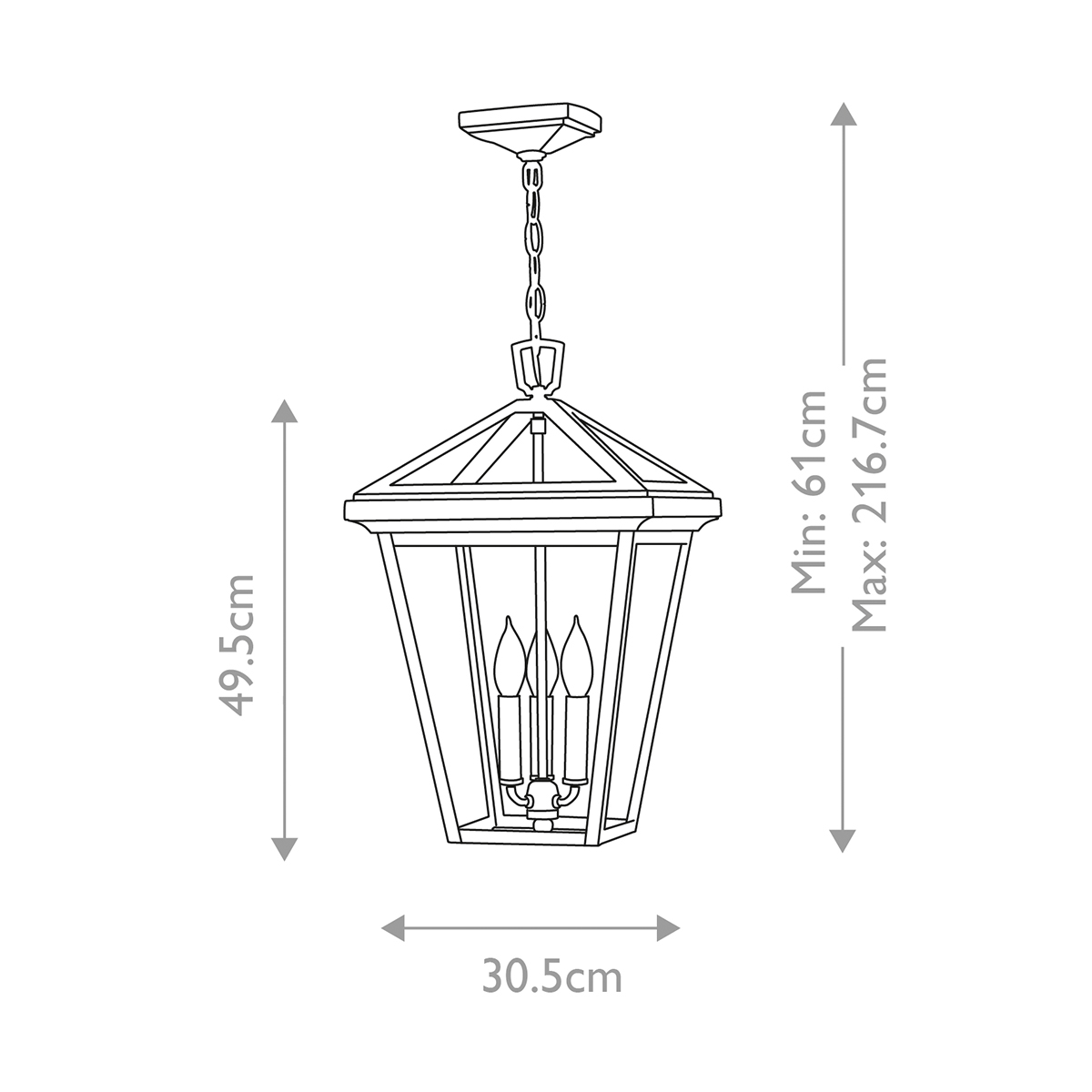 Alford Place L Sort Fra Elstead Lighting - Den robusta&nbsp;ramen i svart aluminium och de klara glaspartierna skapar ett sofistikerat uttryck samtidigt som ljuset sprids j&auml;mnt och vackert.