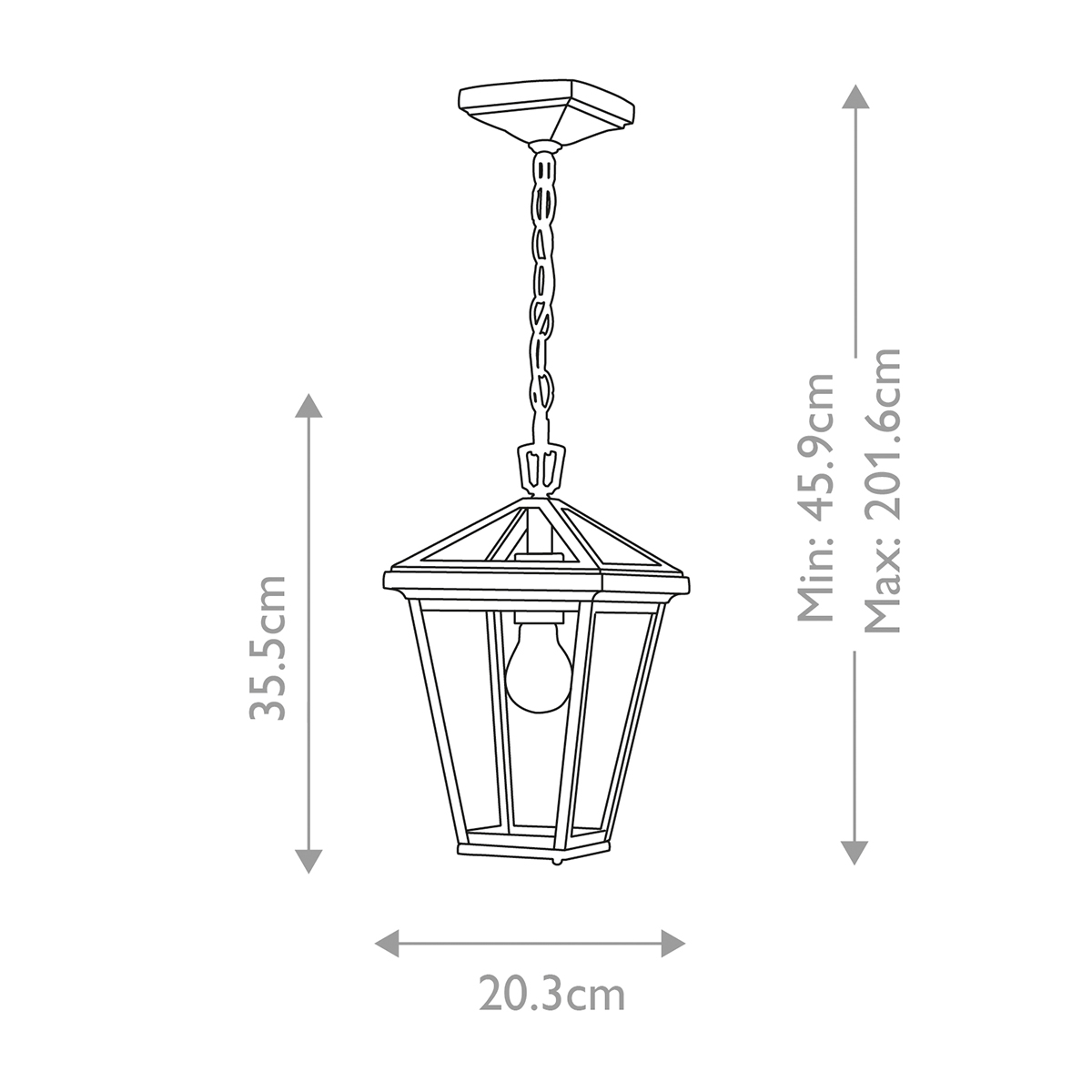Alford Place S Sort Fra Elstead Lighting - Den robusta&nbsp;ramen i svart aluminium och de klara glaspartierna skapar ett sofistikerat uttryck samtidigt som ljuset sprids j&auml;mnt och vackert.
