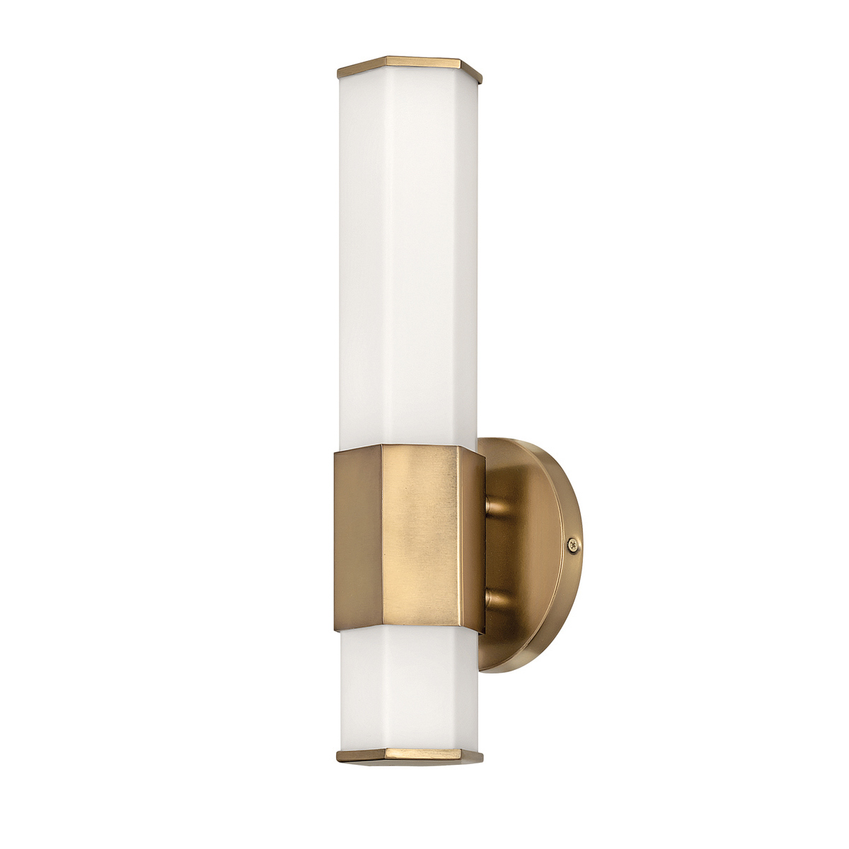 Facet 35cm Antik messing badeværelseslampe Fra Elstead Lighting - Facet er en moderne og stilfuld badeværelseslampe, der kombinerer funktion og æstetik.