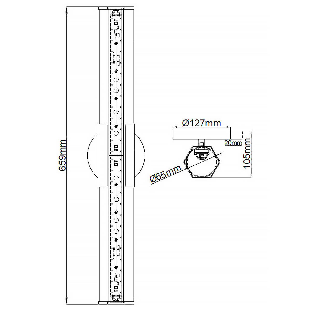 Facet 65cm Antik messing badeværelseslampe Fra Elstead Lighting - Facet er en moderne og stilfuld badeværelseslampe, der kombinerer funktion og æstetik.