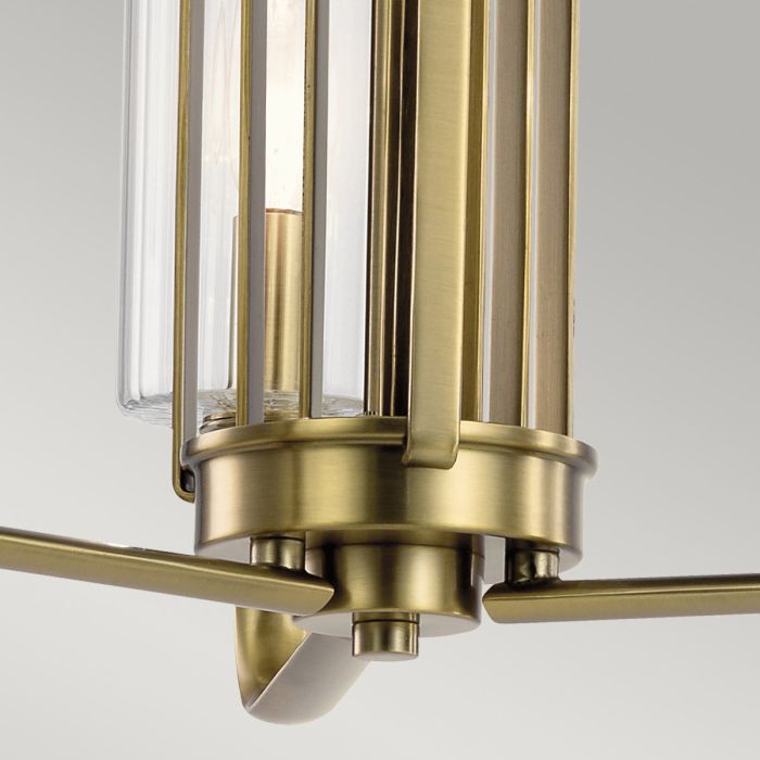 Kimrose Ø45 Børstet messing loftslampe Fra Elstead Lighting - Kimrose-kollektionen er et mesterværk, inspireret af de dekorative detaljer i Madison Belmont Building i New York City.