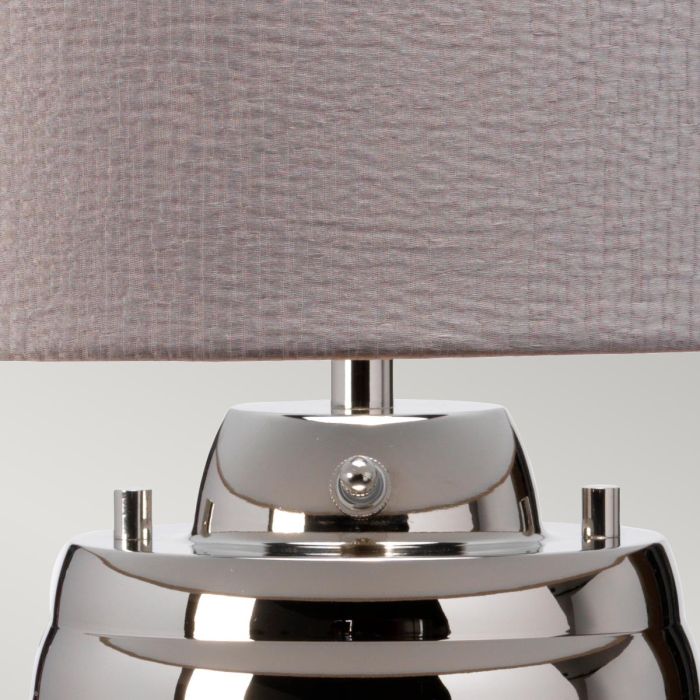 Milne 64cm Grå bordlampe Fra Elstead Lighting - Till sk&auml;rmen beh&ouml;vs en E27 ljusk&auml;lla (ej inkluderad) och till basen ing&aring;r en utbytbar 8W LED GU10-lampa, som ger 560 lumen vid en f&auml;rgtemperatur p&aring; 3000K.