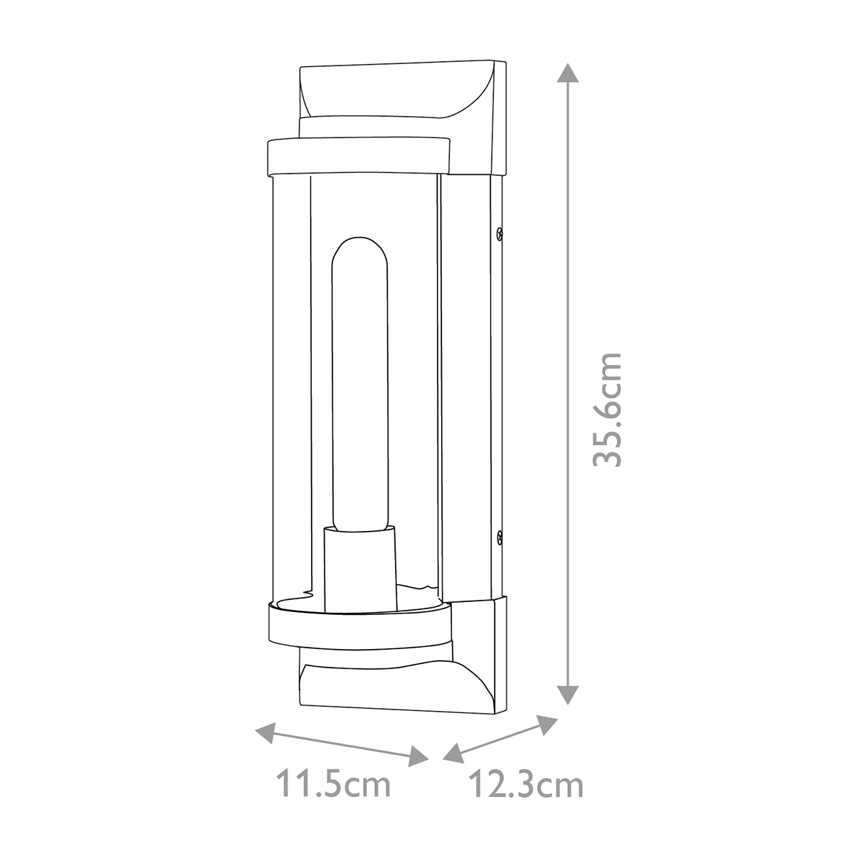 Pearson Sort udendørslampe Fra Elstead Lighting - Tillverkad av aluminium, m&auml;ssing och glas, erbjuder den en robust och h&ouml;gkvalitativ konstruktion med en vacker texturerad svart finish.