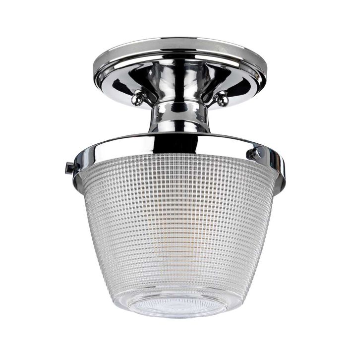 Dublin Ø18 Poleret krom badeværelseslampe Fra Elstead Lighting - Den er kombineret med stilfulde metaldetaljer i poleret krom for et moderne og sofistikeret look, der passer ind i de fleste hjem.