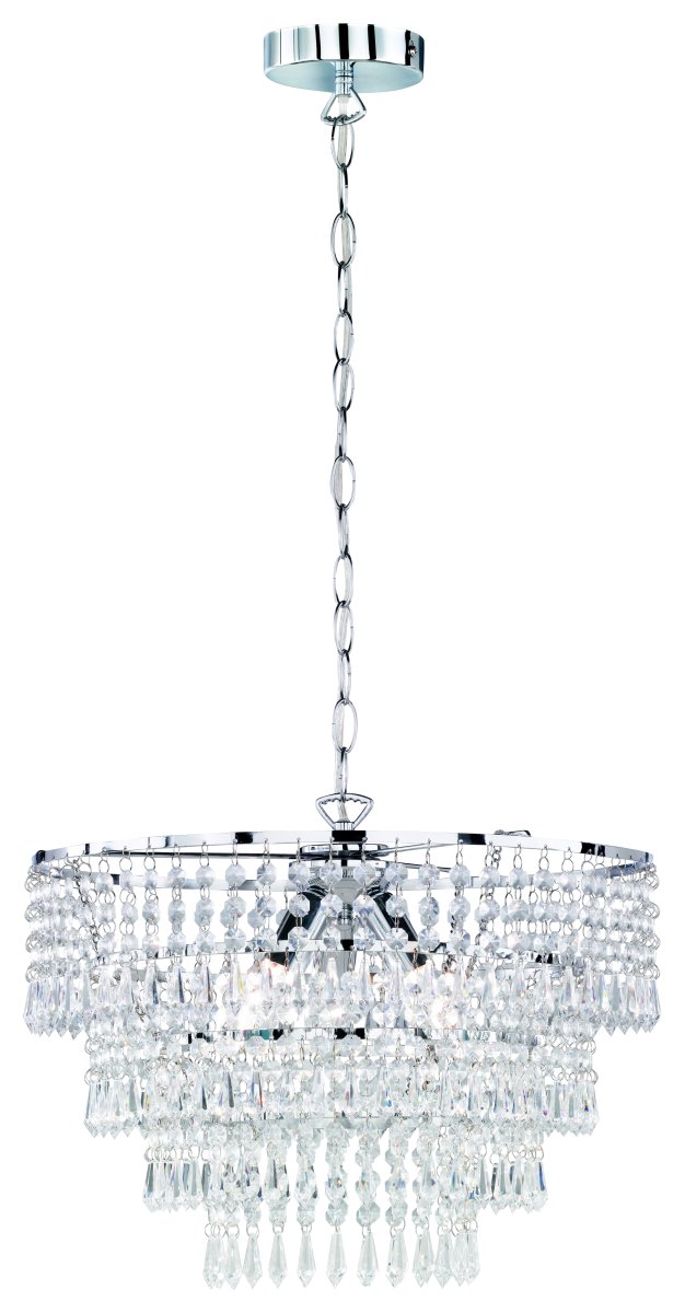 Orient Ø42 Chrom loftslampe Fra Trio Lighting - Med en diameter p&aring; 43 cm og et stilrent design skaber den et varigt indtryk, uanset hvor den h&aelig;nger.