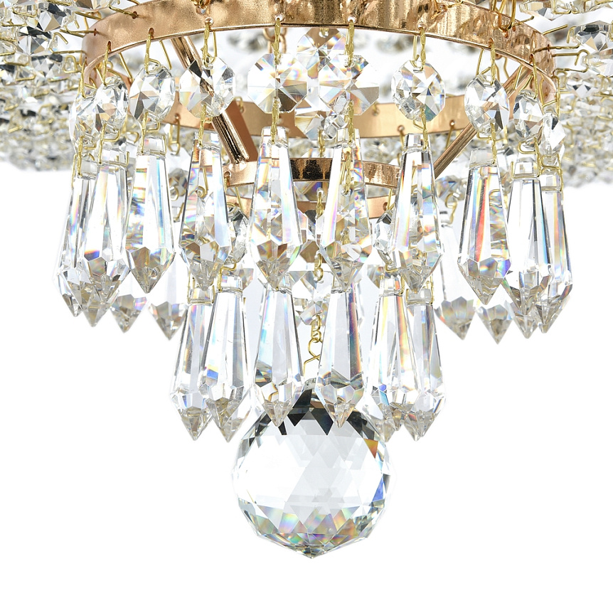 Palace Ø40 Antik guld krystal Fra Maytoni - Palace er en elegant krystalloftslampe lavet af metal med en sofistikeret antik guldfinish.