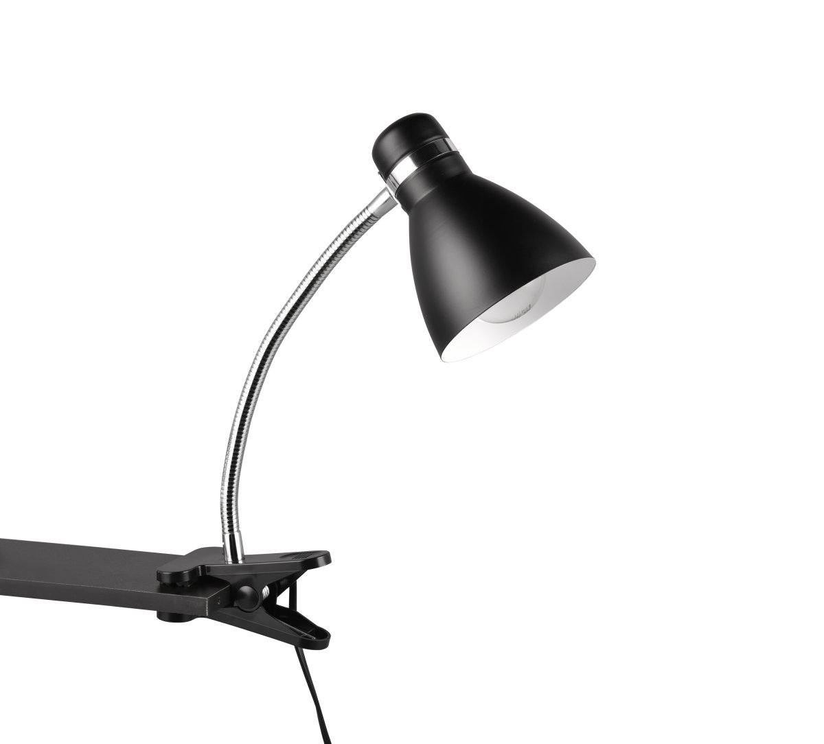 Harvey Sort klemmelampe Fra Trio Lighting - Armaturet i matsort kan nemt kombineres med forskellige interiør- og farvekoncepter og passer godt ind i dit interiør.