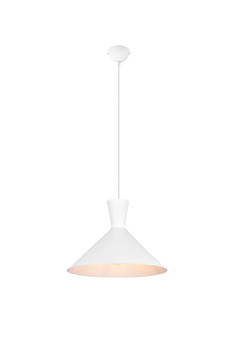 Enzo Ø35 Hvid loftslampe Fra Trio Lighting - Designet i mat hvidt metal, Enzo komplementerer elegant moderne farvekoncepter og bliver en sofistikeret tilføjelse til dit interiør.