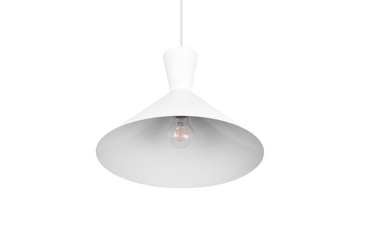 Enzo Ø35 Hvid loftslampe Fra Trio Lighting - Designet i mat hvidt metal, Enzo komplementerer elegant moderne farvekoncepter og bliver en sofistikeret tilføjelse til dit interiør.