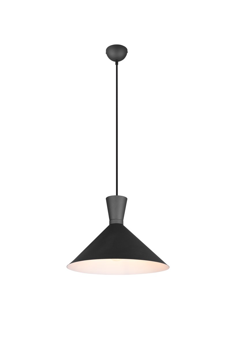 Enzo Ø35 Sort loftslampe Fra Trio Lighting - Designet i mat sort metal, Enzo komplementerer elegant moderne farvekoncepter og bliver en sofistikeret tilføjelse til dit interiør.