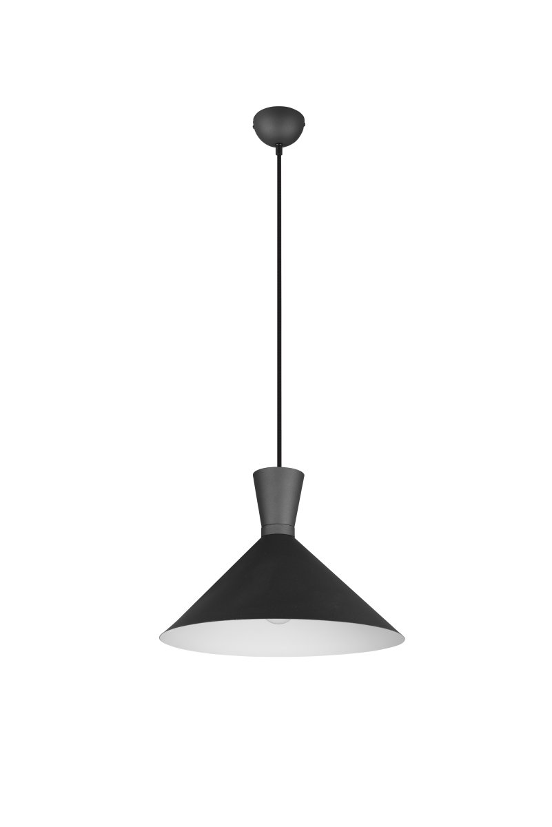Enzo Ø35 Sort loftslampe Fra Trio Lighting - Designet i mat sort metal, Enzo komplementerer elegant moderne farvekoncepter og bliver en sofistikeret tilføjelse til dit interiør.
