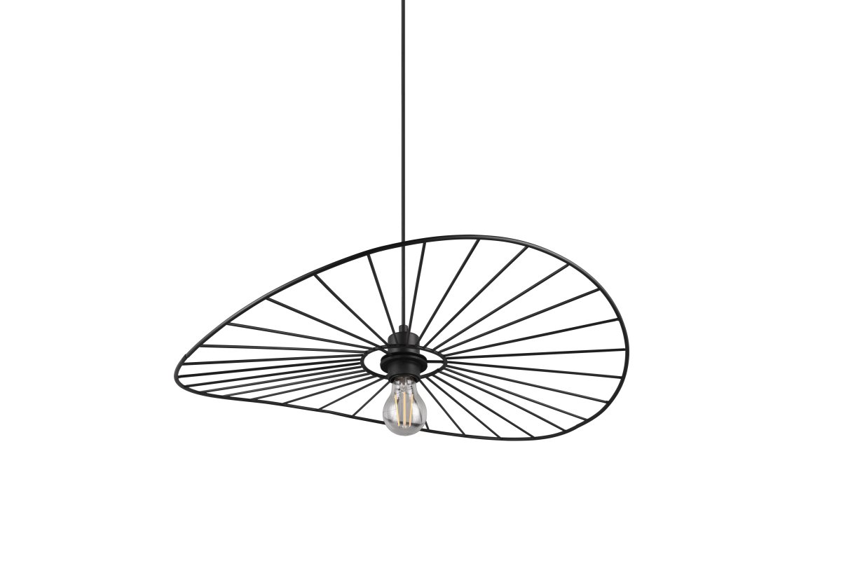 Chapeau Ø60 Sort loftslampe Fra Trio Lighting - Dens dekorative metalbeklædning gør den til et perfekt supplement i stuer og spisestuer, hvor den tilfører en unik følelse af lethed gennem sit smukke spil mellem lys og skygge.