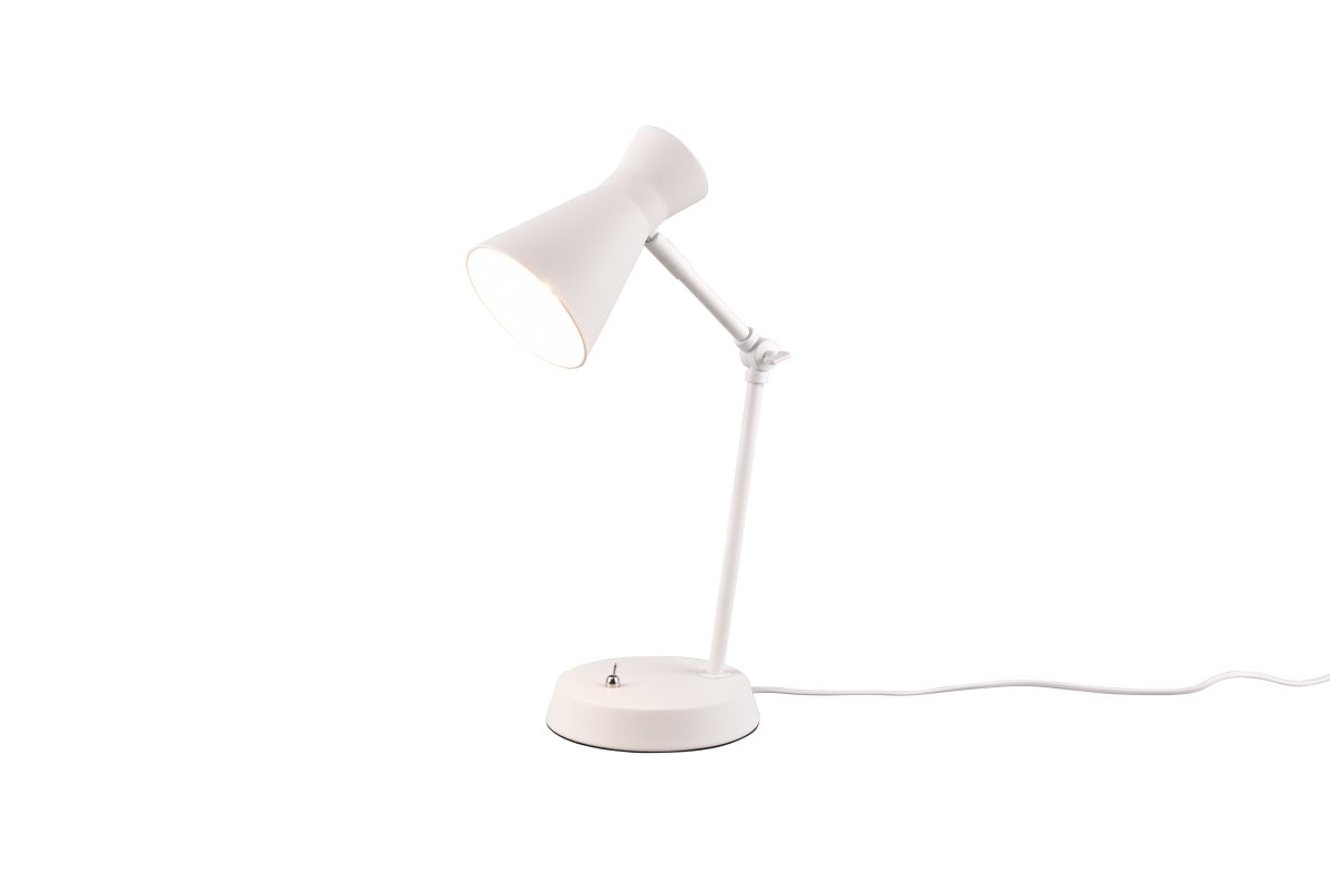 Enzo 50cm Hvid skrivebordslampe Fra Trio Lighting - 