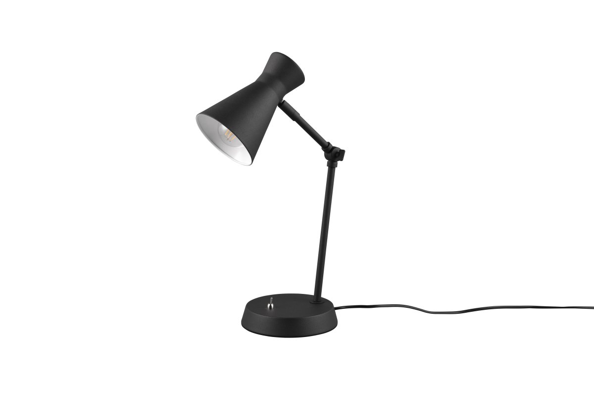 Enzo 50cm Sort skrivebordslampe Fra Trio Lighting - 