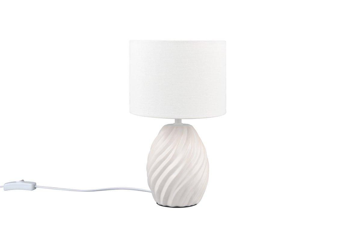 Melva 30cm Hvid bordlampe Fra Trio Lighting - Opgrader dit hjem med bordlampen Melva &ndash; en perfekt kombination af stil og funktion.
