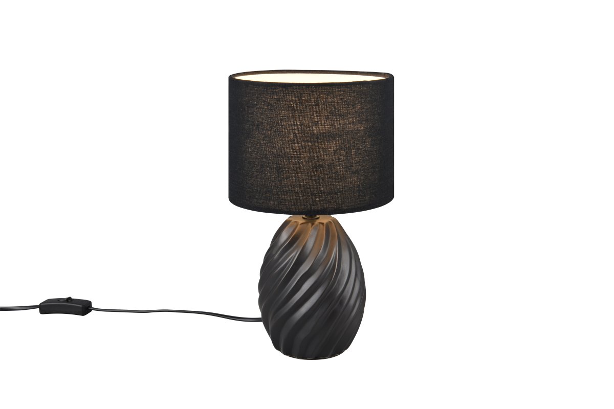 Melva 30cm Sort bordlampe Fra Trio Lighting - Opgrader dit hjem med bordlampen Melva &ndash; en perfekt kombination af stil og funktion.