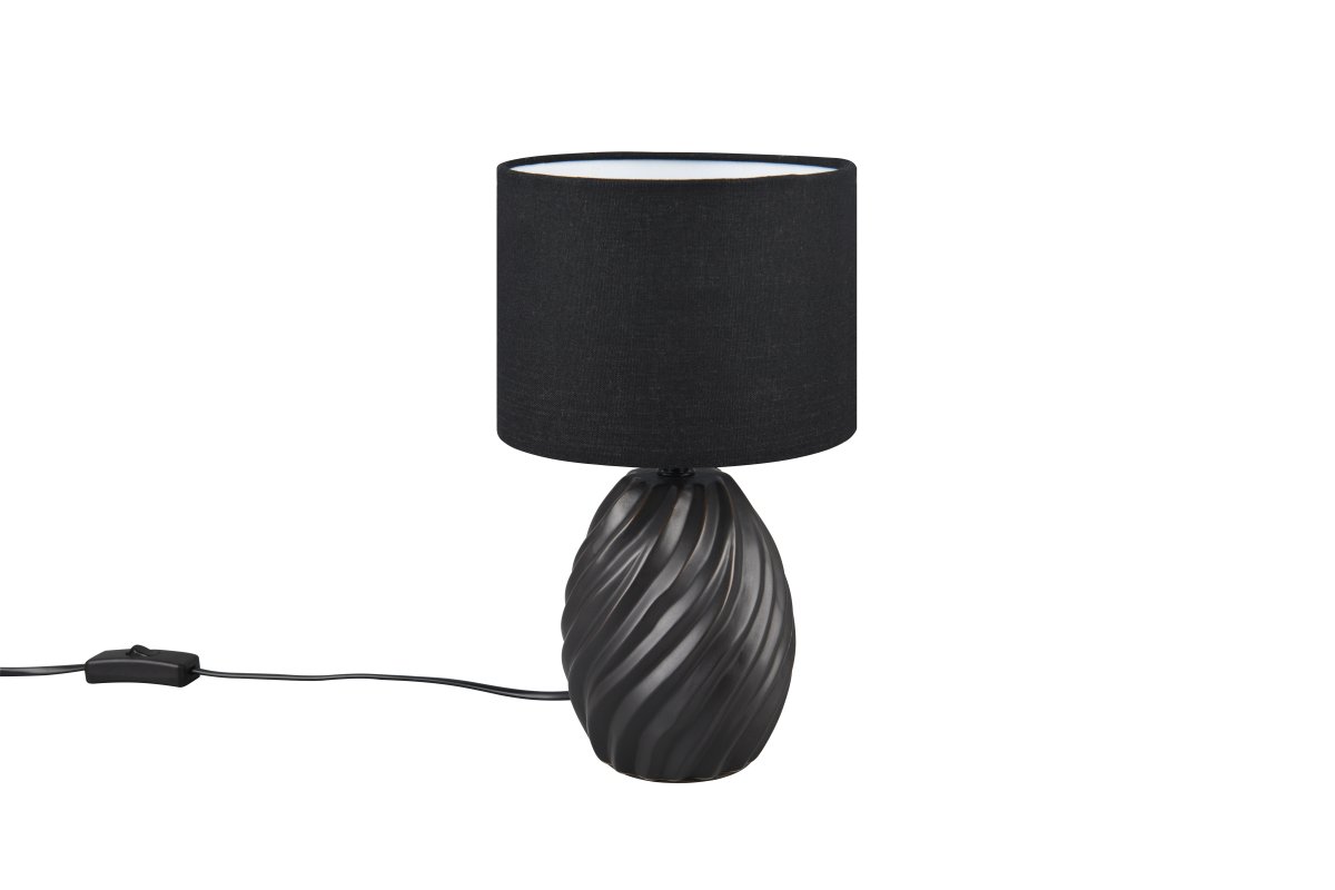 Melva 30cm Sort bordlampe Fra Trio Lighting - Opgrader dit hjem med bordlampen Melva &ndash; en perfekt kombination af stil og funktion.