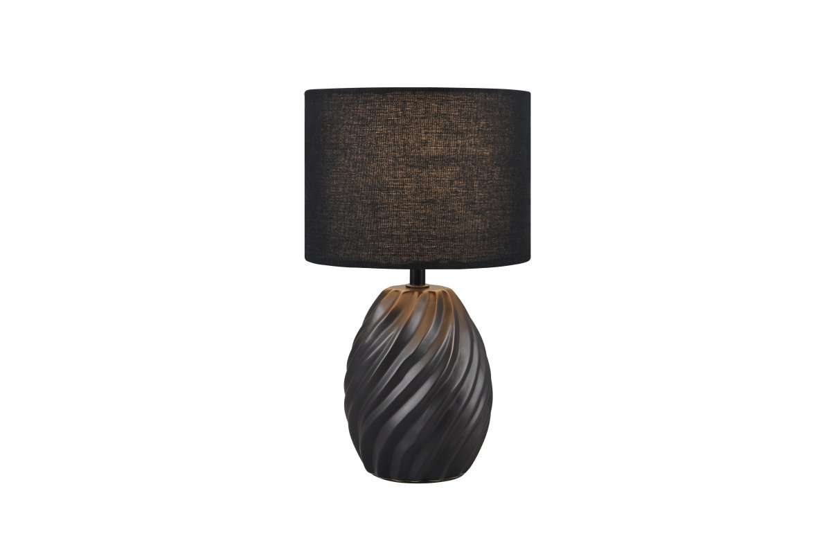 Melva 30cm Sort bordlampe Fra Trio Lighting - Opgrader dit hjem med bordlampen Melva &ndash; en perfekt kombination af stil og funktion.