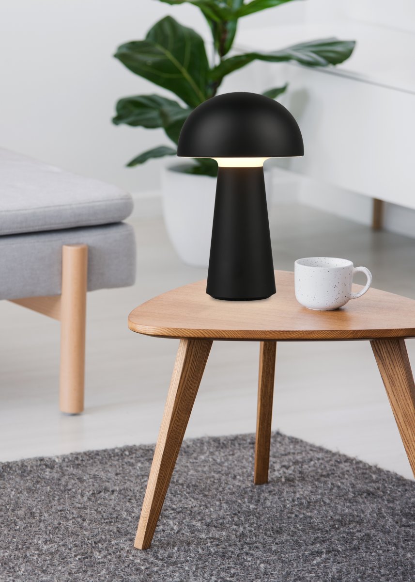 Lennon 22cm Sort bærbar Fra Trio Lighting - Med energieffektiv LED-teknologi sparer du op til 80 % p&aring; energiomkostningerne og bidrager til et b&aelig;redygtigt milj&oslash;.
