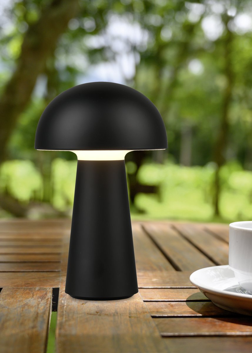 Lennon 22cm Sort bærbar Fra Trio Lighting - Med energieffektiv LED-teknologi sparer du op til 80 % p&aring; energiomkostningerne og bidrager til et b&aelig;redygtigt milj&oslash;.