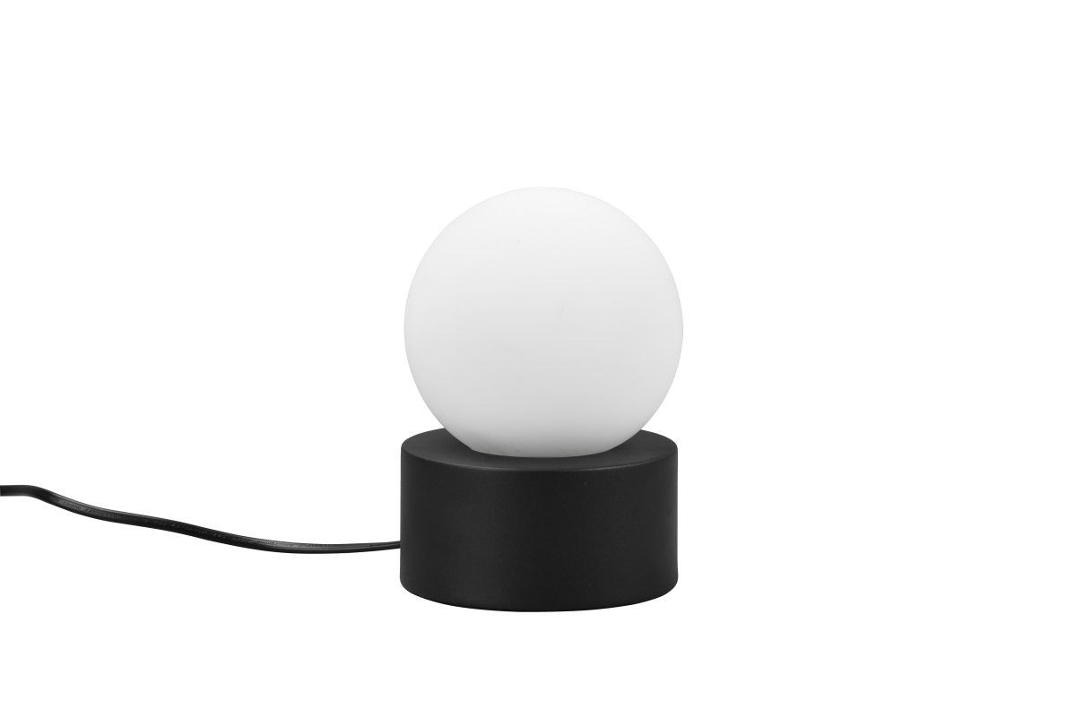 Countess 17cm Sort bordlampe Fra Trio Lighting - Udstyret med en praktisk ON/OFF touch-funktion på lampefoden, finder denne bordlampe sin plads overalt.
