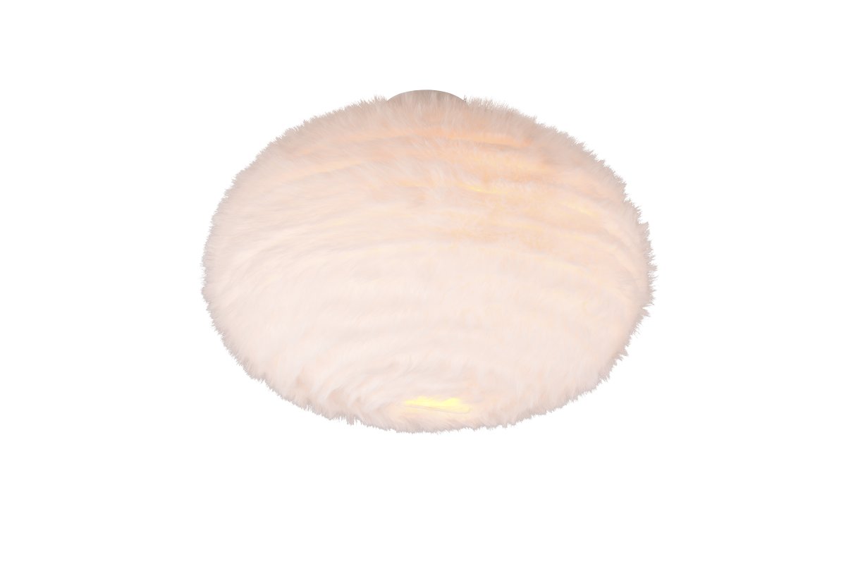 Furry Ø50 Hvid plafond Fra Trio Lighting - Det sandfarvede design kan nemt kombineres med forskellige farvekoncepter, hvilket gør integrationen i dit hjem særlig nem.