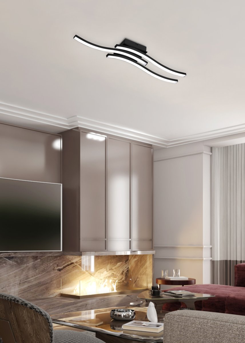 Route 56cm Sort plafond Fra Trio Lighting - 