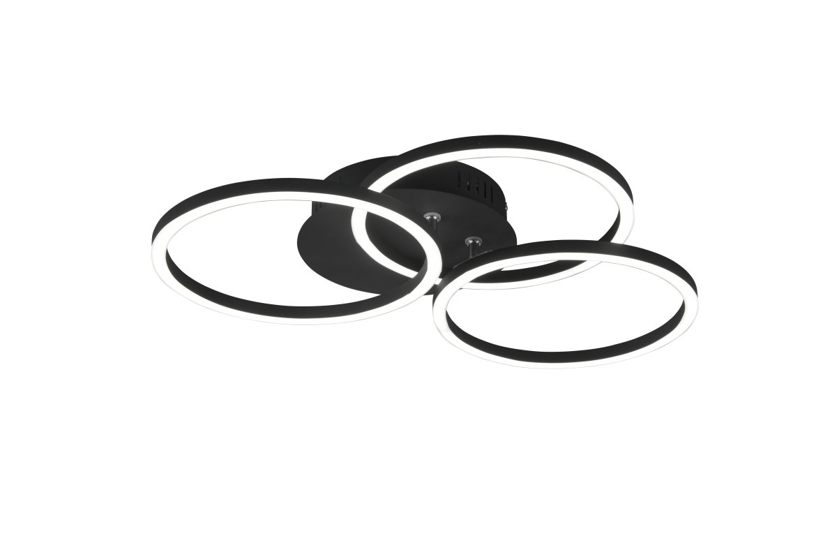 Circle Ø43 Sort plafond Fra Trio Lighting - De drejelige moduler i Circle efterlader ingen designønsker uopfyldt, og diameteren kan justeres fra 24 cm til 43 cm og giver kreative arrangementsmuligheder.