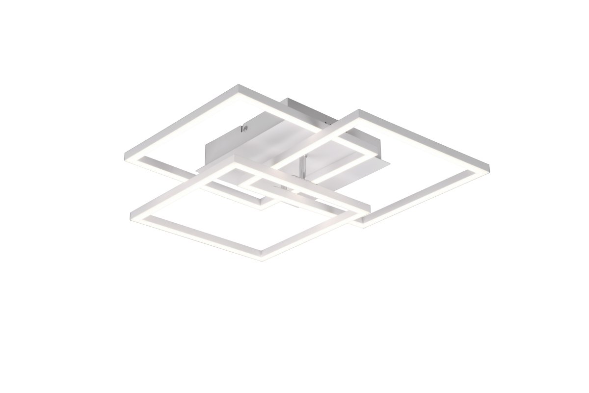 Mobile 42cm Hvid plafond Fra Trio Lighting - Det minimalistiske design i mat hvid gør denne lampe til et alsidigt indretningselement, der smelter ind i mange forskellige stilarter, samtidig med at den tilbyder moderne elegance og funktion.