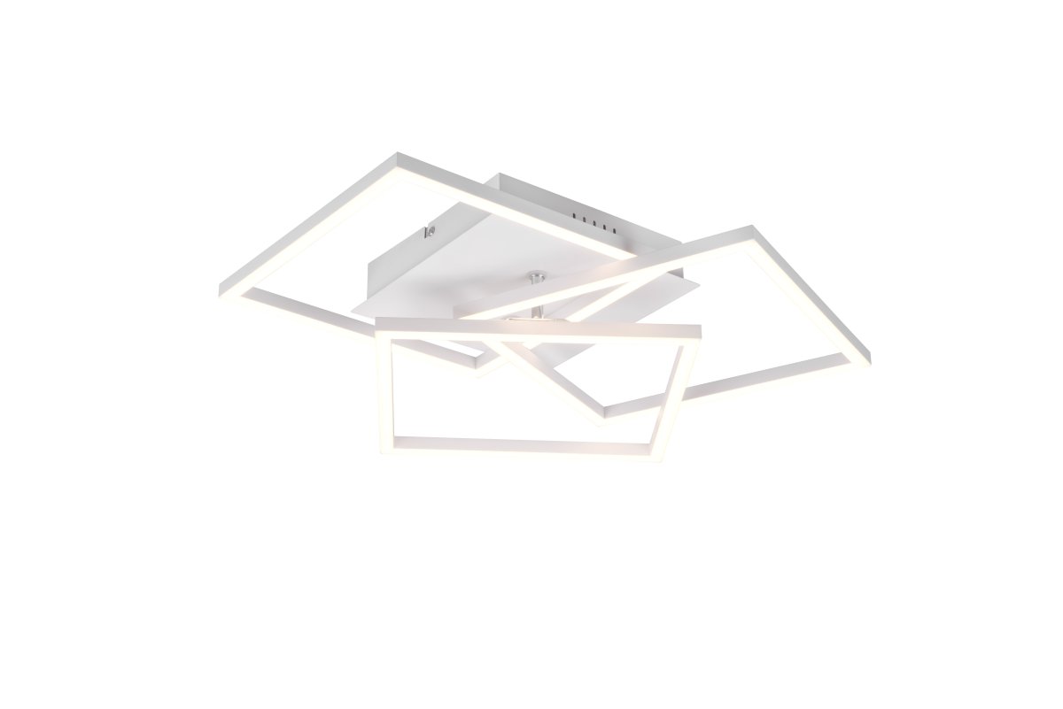 Mobile 42cm Hvid plafond Fra Trio Lighting - Det minimalistiske design i mat hvid gør denne lampe til et alsidigt indretningselement, der smelter ind i mange forskellige stilarter, samtidig med at den tilbyder moderne elegance og funktion.